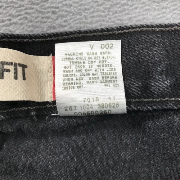 Vintage Y2K Levi's Jeans Mens 38x32 Black Denim 550 Relaxed Fit Straight Leg - Picture 7 of 10